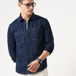 british club Men Slim Fit Denim Shirt-picture-27