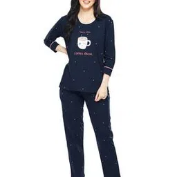 zeyo Graphic Print T-Shirt & Pyjamas Set-picture-32