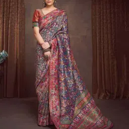 ri-wah Women Ethnic Design Traditional Saree with Blouse Piece           image 1
