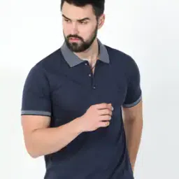 raindot Lounge Polo T-Shirt with Ribbed Hems-picture-15