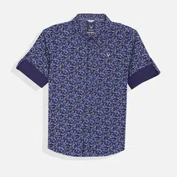 allen solly Boys Regular Fit Shirt with Spread Collar image 1