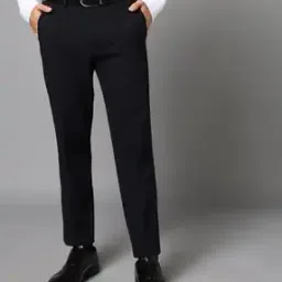 marks & spencer Men Relaxed Fit Flat-Front Trousers-picture-33