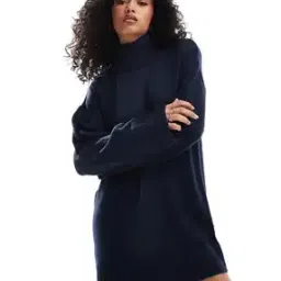 Roll-Neck Mini Dress-image-92