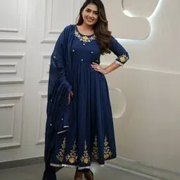 nyrika Women Embroidered Anarkali Kurta Set-picture-12