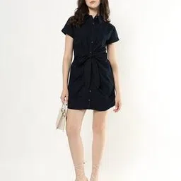 fyre rose Women A-Line Dress with Spread Collar-picture-34