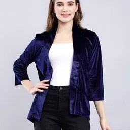 anvi be yourself Women Front Open Shrug with Patch Pocket-picture-12
