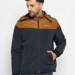 duke Men Colourblock Hooded Regular Fit Jacket image 1