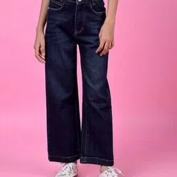 crimsoune club Girls Wide Jeans with 5-Pocket Jeans -picture-49