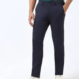 peter england casuals Men Mid-Rise Slim Fit Flat-Front Trousers-picture-14