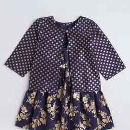 the magic wand Girl Printed Fit & Flared Dress-picture-12