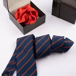 the tie hub Men Striped Tie & Pocket Square Set-picture-12