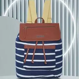 caprese Striped Backpack with External Pocket-picture-39