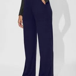 wuxi Women Ribbed Straight Fit Flat-Front Trousers-picture-20