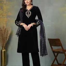nayam by lakshita Women Embroidered Straight Kurta Set-picture-10