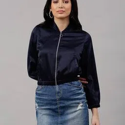 neudis Zip-Front Satin Bomber Jacket-picture-51