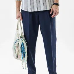 snitch Men Self-Design Relaxed Fit Trousers image 1
