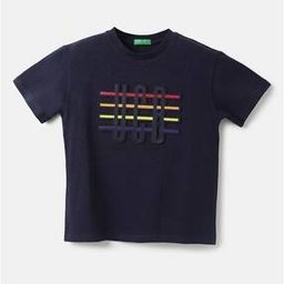 united colors of benetton Round-Neck T-Shirt with Logo Applique-picture-21