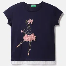 united colors of benetton Embellished Round-Neck T-Shirt image 1