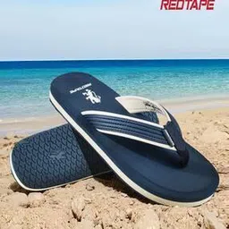 red tape Men Typographic Print Round-Toe T-Strap Flip-Flops-picture-19