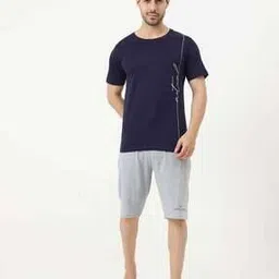 masculino latino Typographic Print T-Shirt & Short Set-picture-18
