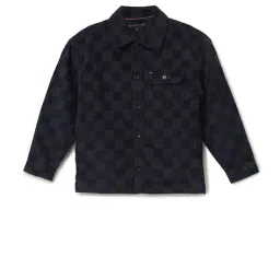 tommy hilfiger Boys Checked Regular Fit Shirt with Spread Collar image 1