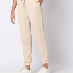 Women Waffle-Knit Regular Fit Joggers-image-60