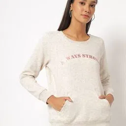 dnmx Heathered Typographic Print Crew-Neck Sweatshirt-picture-46