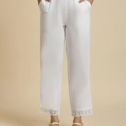 Women Straight Fit Pants with Insert Pockets-picture-19