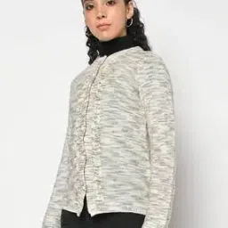 american eye Heathered Round-Neck Button-Down Cardigan-picture-15