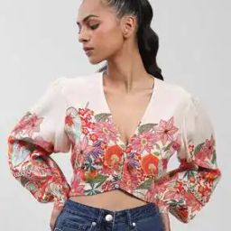 label ritu kumar Floral Print Crop Top-picture-31