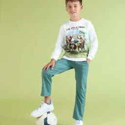 u.s. polo assn. Boys Brand Print Regular Fit Sweatshirt image 1