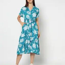 yousta Women Floral Print Shirt Dress-picture-0