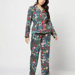 yousta Women Floral Print Top with Tie-Up Waist-picture-23