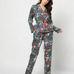 yousta Women Floral Print Regular Fit Pyjamas-picture-37
