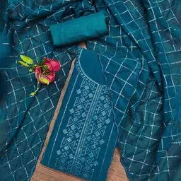 svaraa Women Embroidered 3-Piece Unstitched Dress Material-picture-26