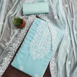 svaraa Women Embroidery Unstitched Dress Material-picture-15