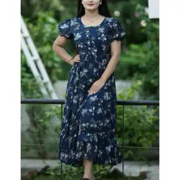 gromint Women Round-Neck Fit & Flare Dress image 1