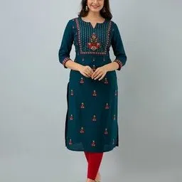 svaraa Women Embroidered Straight Kurta-picture-49