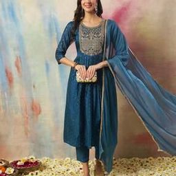svaraa Women Embroidery Kurta Set-picture-16