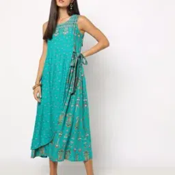 fusion Floral Print Wrap Dress-picture-51