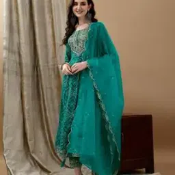 berrylicious Embroidered Flared Kurta Set-picture-13