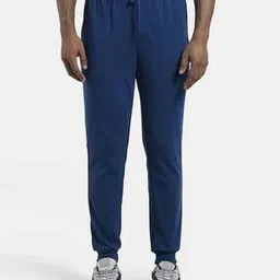 jockey Men AM71 Super Combed Cotton Rich Slim Fit Dual Tone Joggers with Zipper Pockets-picture-49