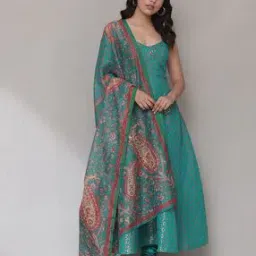 aarke ritu kumar Floral Woven A-Line Kurta Suit Set-picture-11