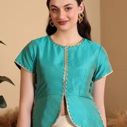 frolic rolic Women Round-Neck Back-Open Blouse-picture-33