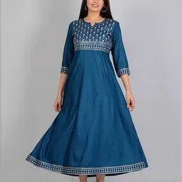bliss Women Embroidered Anarkali Kurta -picture-21