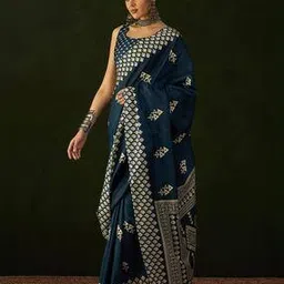 ri-wah Printed Saree with Contrast Border-picture-19