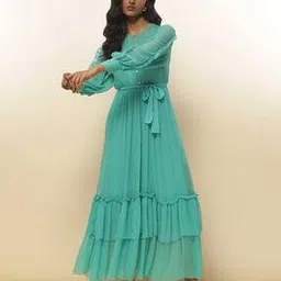 label ritu kumar Solid Dress with Inner-picture-30