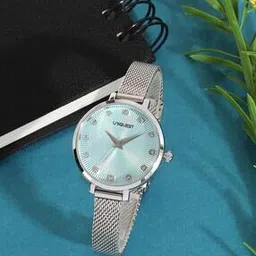 uniquest Teal Dial Analogue Fashion Watch with Mesh Strap For Women-picture-50