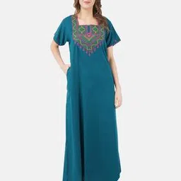 koi sleepwear Resham Embroidered Nightie with Insert Pocket-picture-53