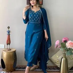 nyrika Women Embellished & Embroidered Straight Kurta Set-picture-44